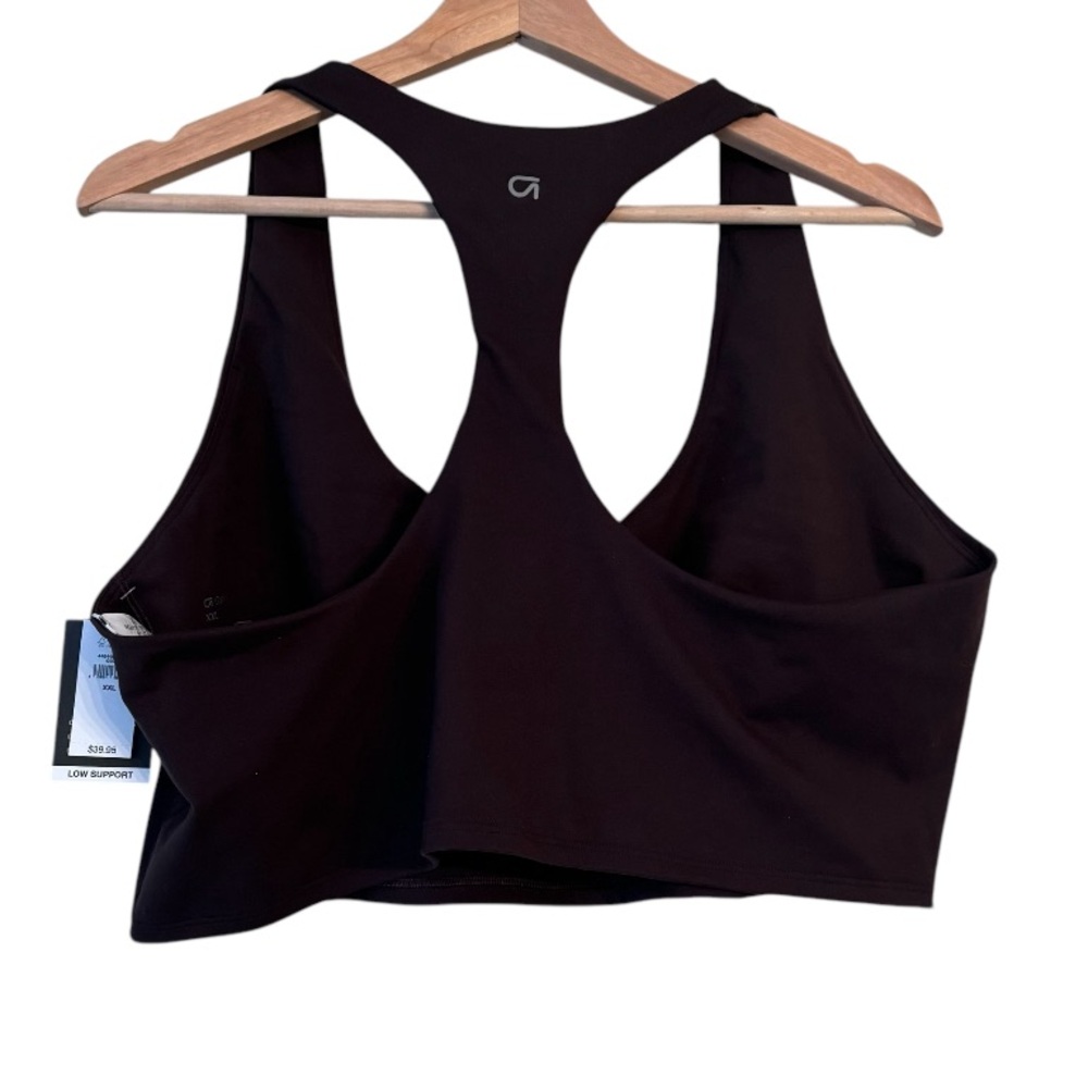 3/$30 GapFit Recycled Power Low Impact Razorback Sports Bra Size XXL - Brown NWT - Picture 2 of 4